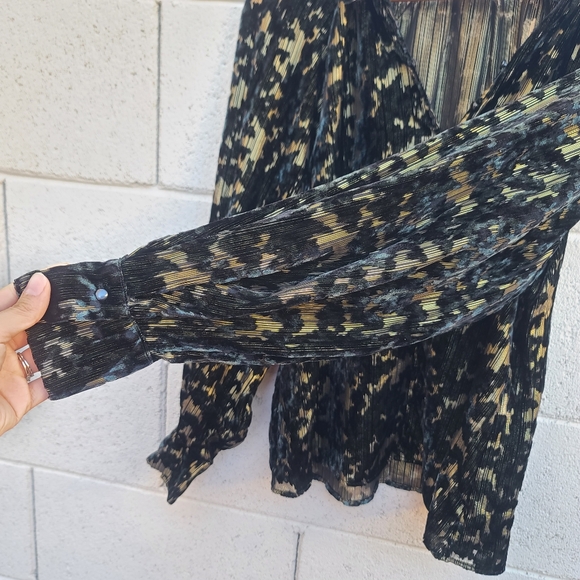 Sezane | Loubna Jacquard Velvet Blouse Size FR 34 US 2 - Picture 9 of 13